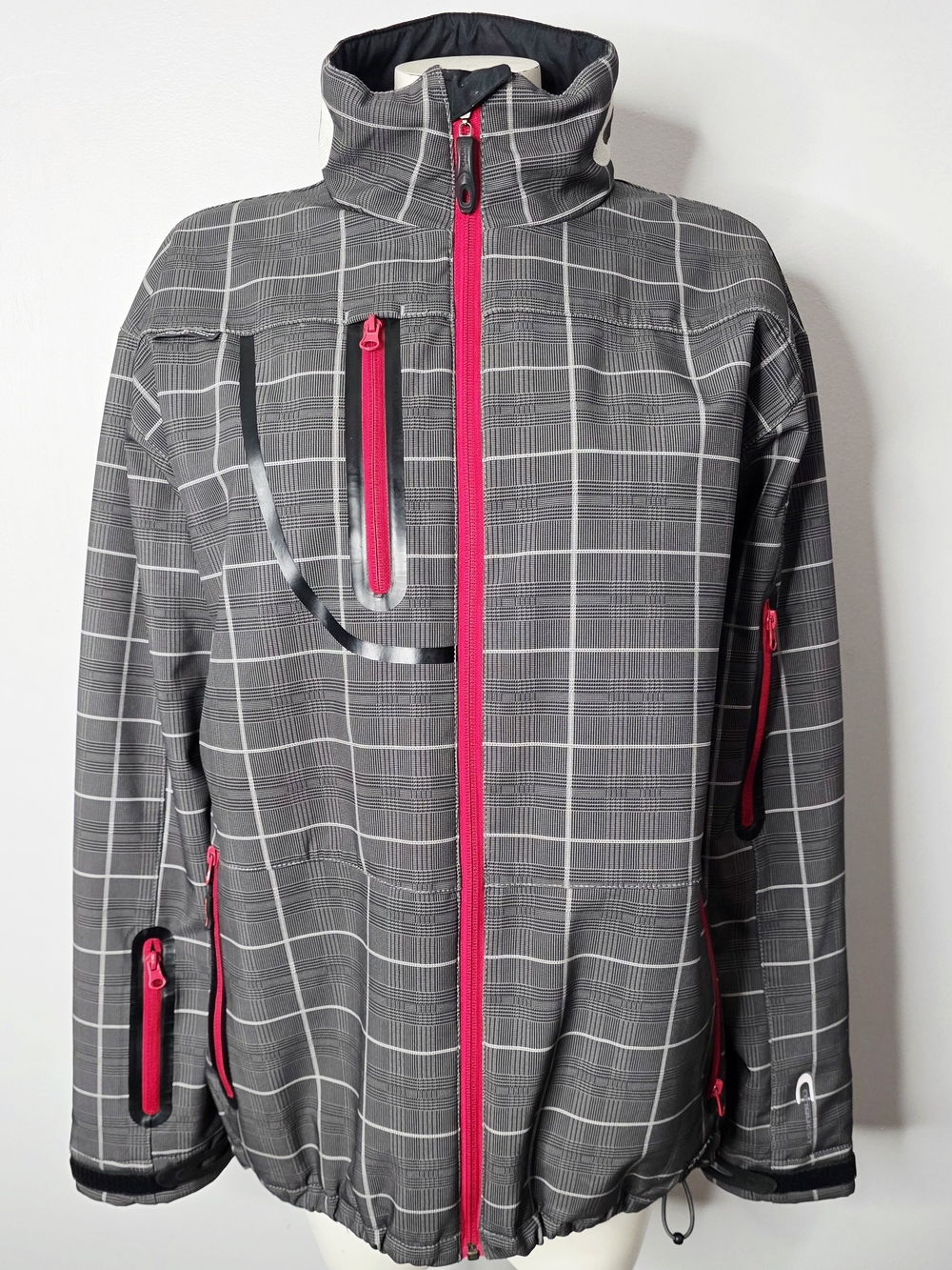 Mens Choko Authentics Insulated Checked Snowmobile/Ski Winter Jacket - Size L